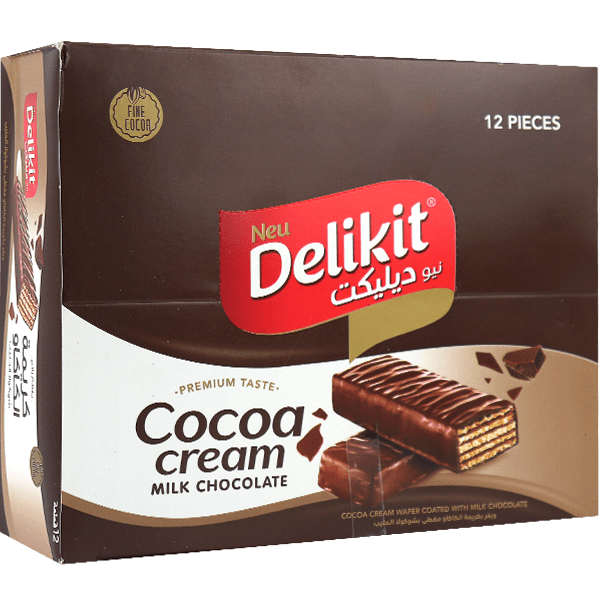 Cocoa Cream Wafer Coated With Milkchocolate Delikit 12 Pieces