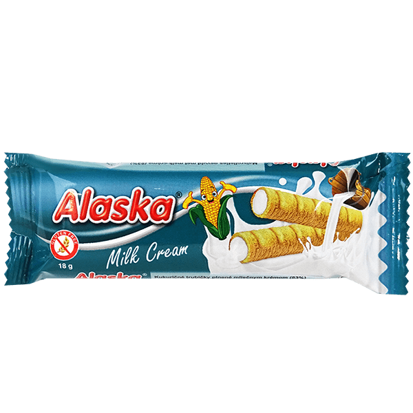 Corn Roll With Milk Cream Alaska 18g 24 Pieces Gluten Free