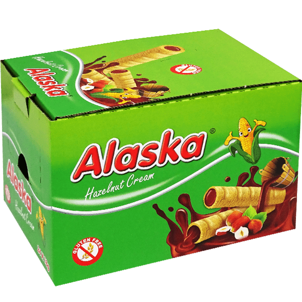 Corn Roll With Hazelnut Cream Alaska 18g 24 Pieces Gluten-Free
