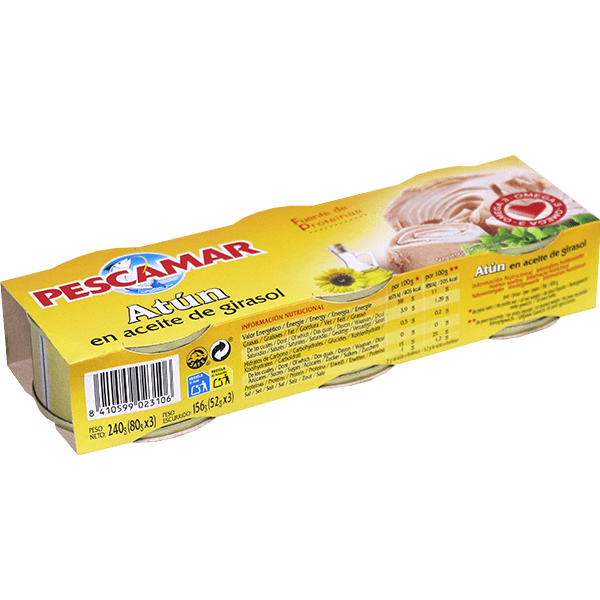 Tuna In Oil Pescamar 80g 3 Pieces