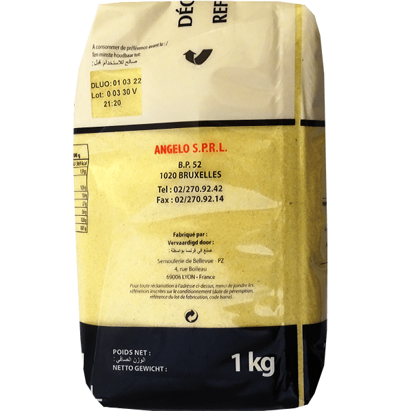 Semolina Fine Coarse Angelo 1kg
