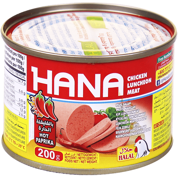 Luncheon Chicken Hot Hana 200g