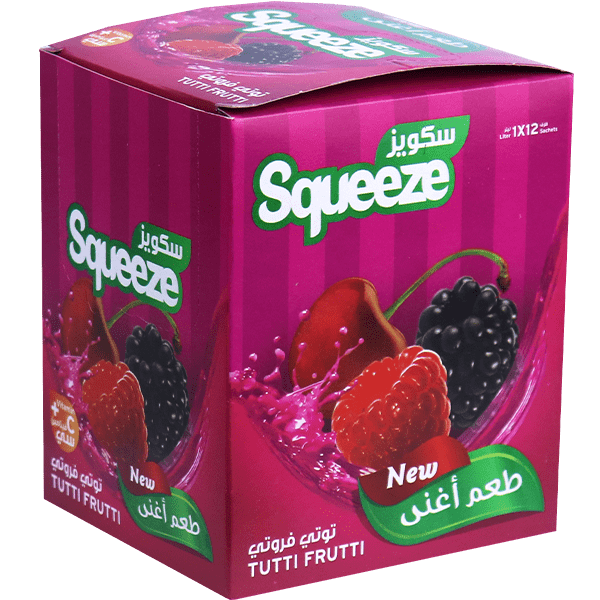 Tuti Fruity Instant Powder Drink Squeeze 35g 12 Pieces