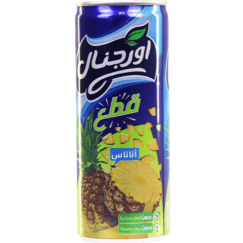 box of 24 Pineapple Drink With Fruit Pieces Original 240ml