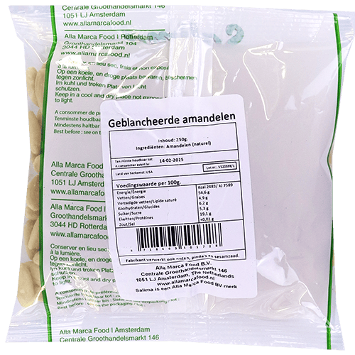 Blanched Almonds Salima 250g