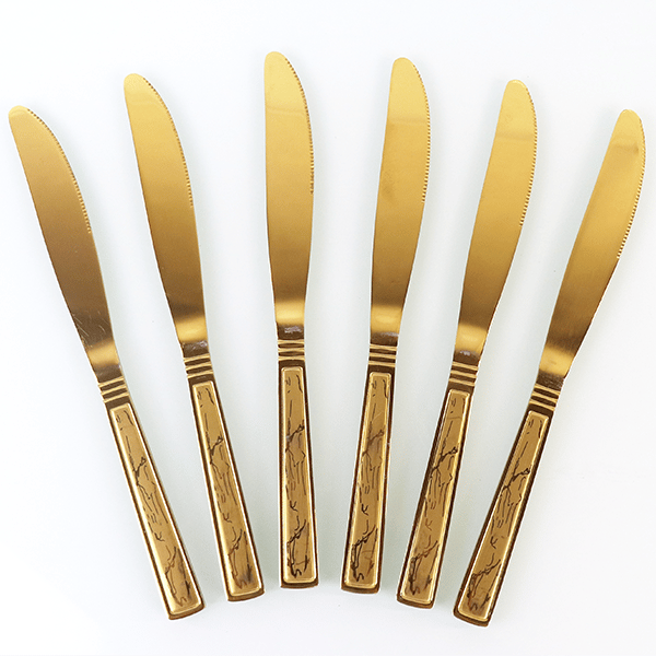 Knifes Set Gold 6pc