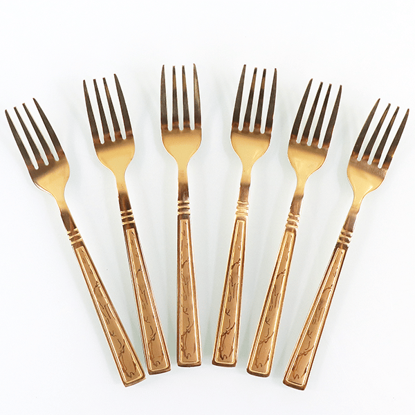 Forks Set Gold Small 6 Pcs