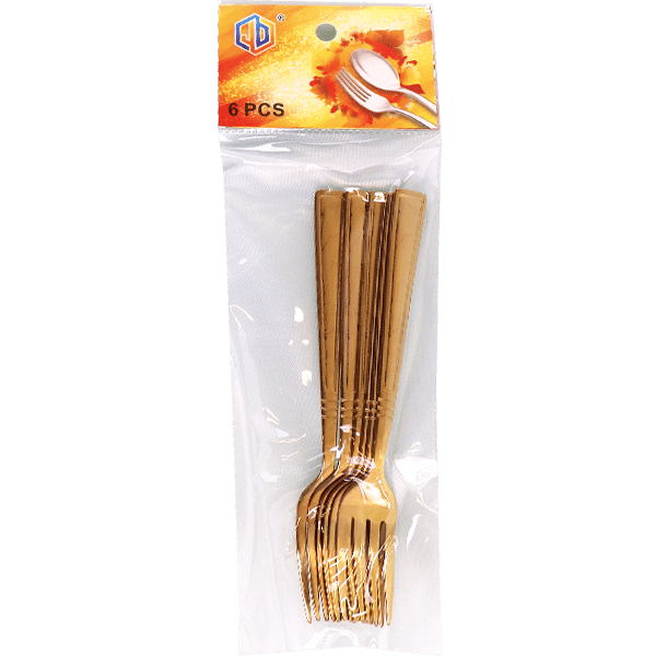 Forks Set Gold Small 6 Pcs
