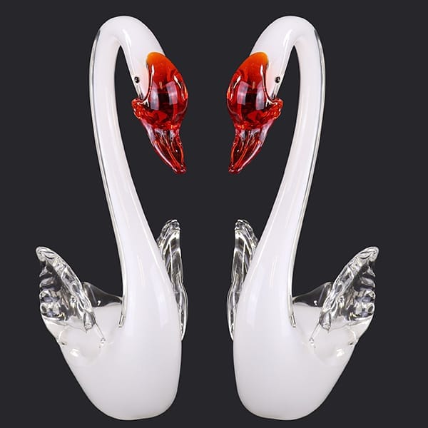 Home Accesoire Swan Set White 2pcs