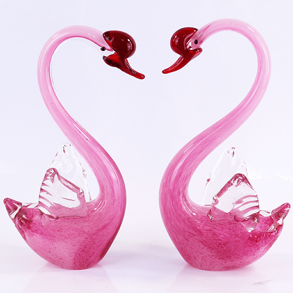 Home Accesoire Swan Set Rose 2pcs