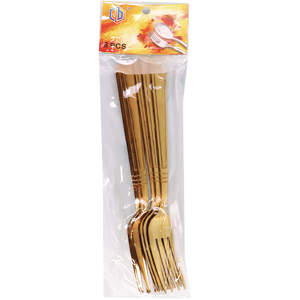 Forks Set Gold Large 6 Pcs