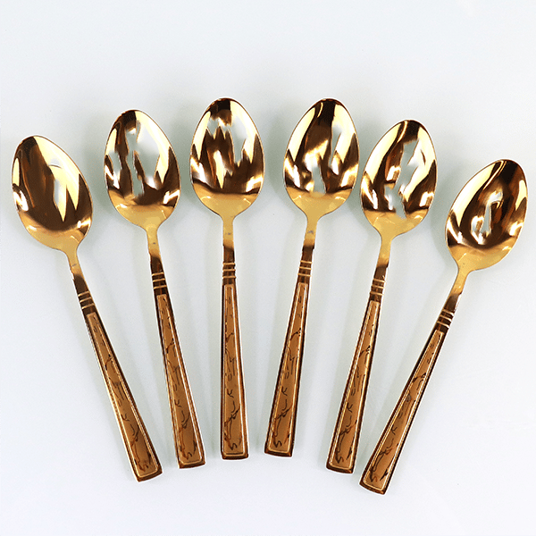 Spoon Set Large Gold 8 Pcs