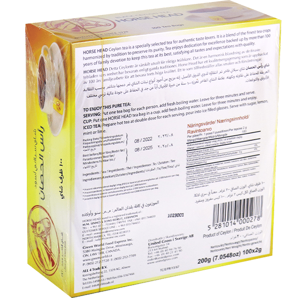 Tea Ceylon Horse Head 100 Bags