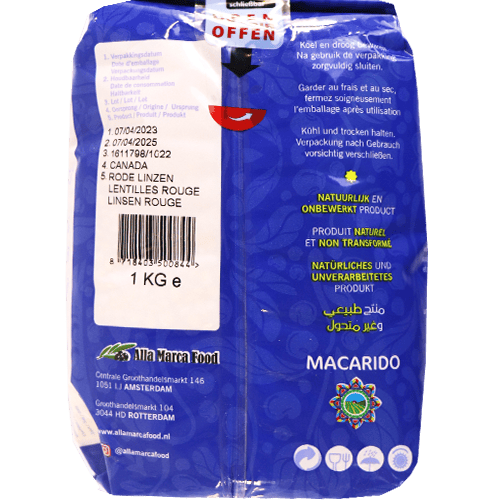 Red Lentils Macarido 1kg