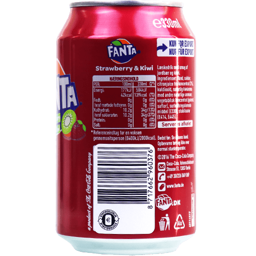 Soft Drink Strawberry & Kiwi Fanta 330ml