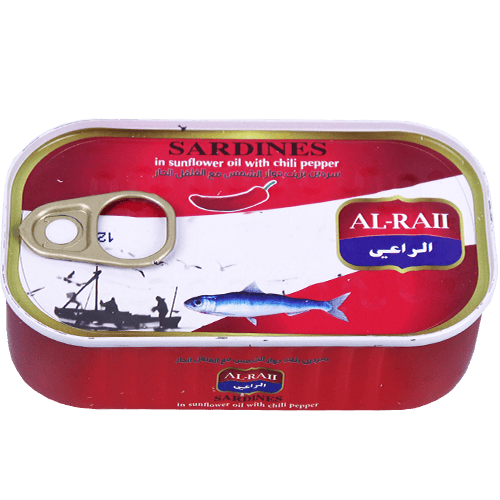 Hot Sardines In Vegetable Oil Al Raii 125g