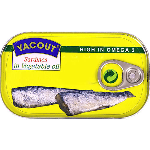 Sardines In Vegetable Oil Yacout 125g