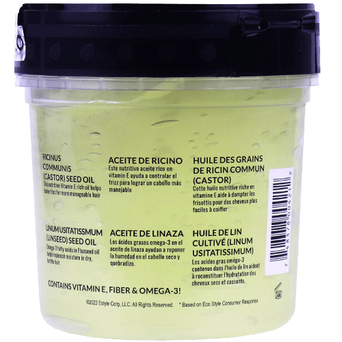 Styling Gel Black Castor & Flaxseed Eco 473ml
