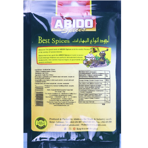 Spices Garlic Ground Abido 50g
