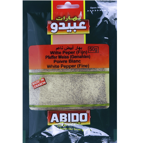 Spices White Pepper Ground Abido 50g