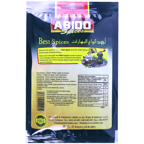 Spices Black Pepper Grain Abido 50g