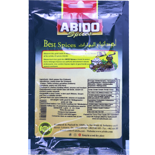 Spices Black Pepper Fine Abido 50g