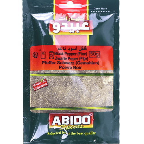 Spices Black Pepper Fine Abido 50g