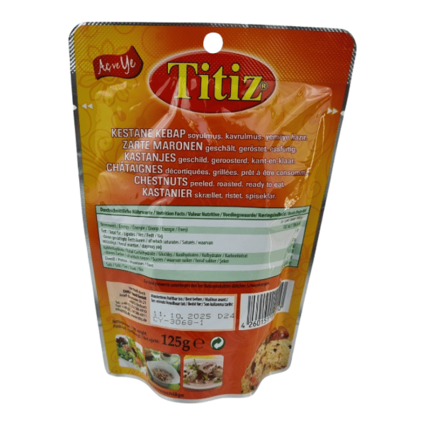 Lightly Sweetened Chestnuts Kebap Titiz 125g