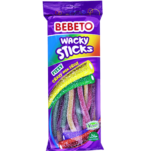 Candy Wacky Sticks crazy mix Bebeto 160g