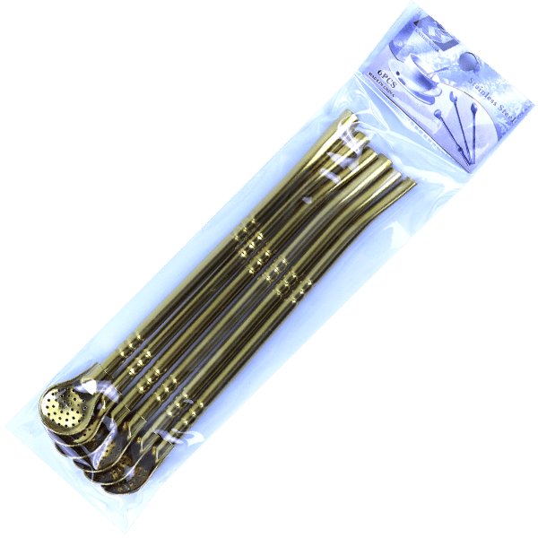 Mate Straws Gold 6pcs
