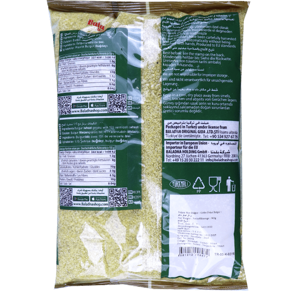 Bulgur White Fine Baladna 800g
