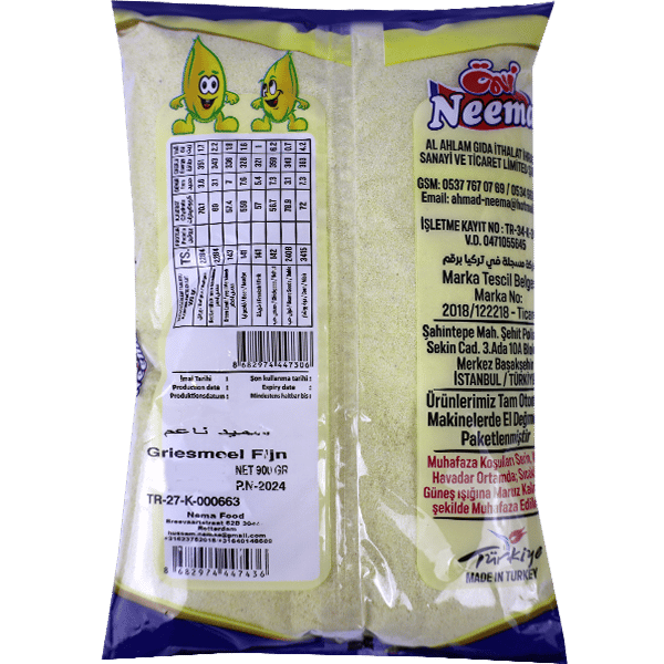 Semolina Fine Coarse Neema 900g