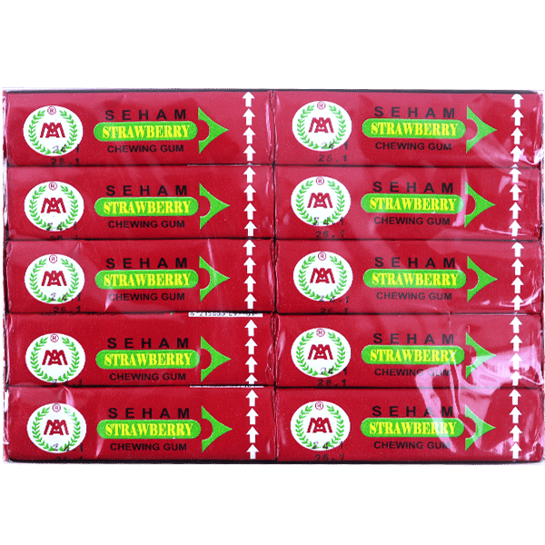 Chewing Gum Strawberry Seham 20 Pieces