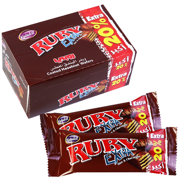 Chocolate Wafer Hazelnut Extra Ruby 24 Pieces