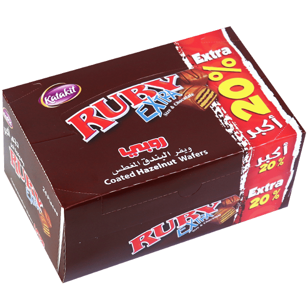 Chocolate Wafer Hazelnut Extra Ruby 24 Pieces