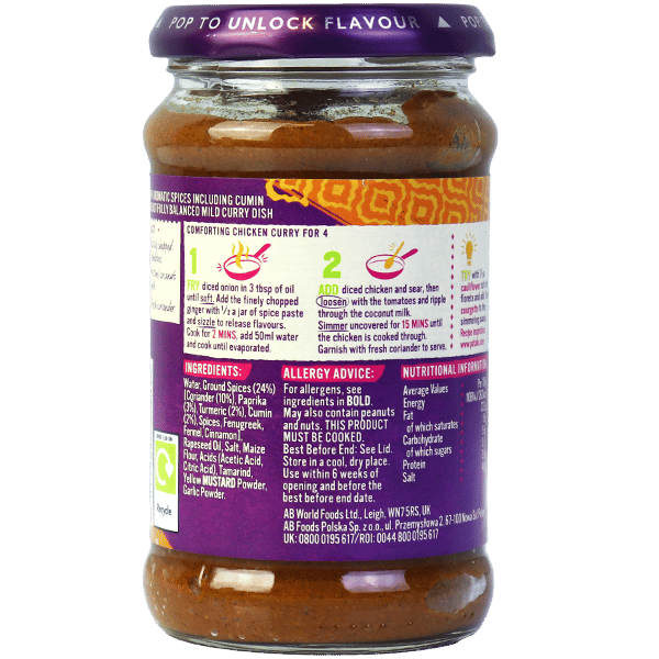 Mild Curry Paste Patak 283g
