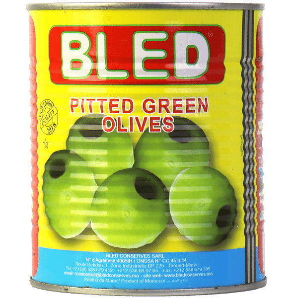 Green Olives Without Pit Bled 800g