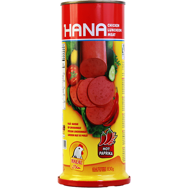 Luncheon Chicken Hot Hana 830g