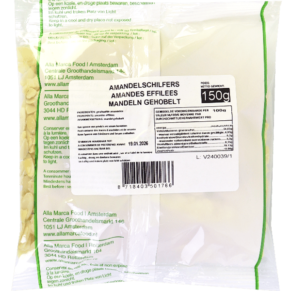 Blanched Slice's Almonds Salima 150g