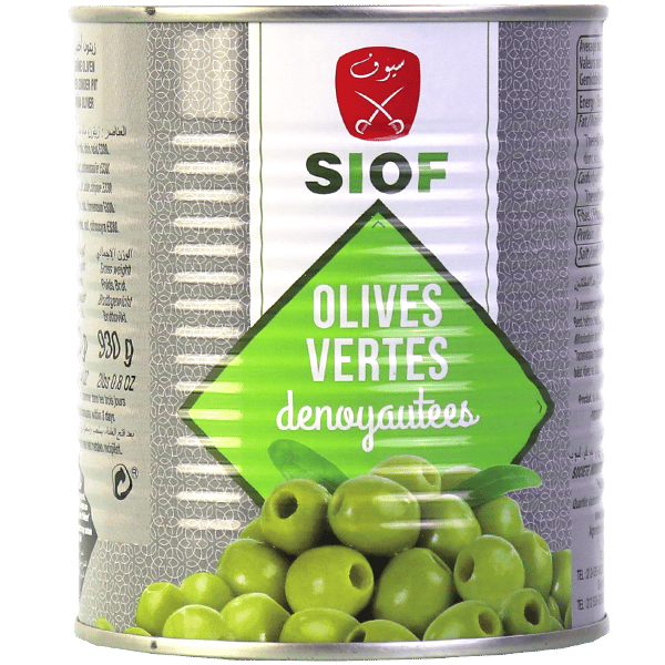 Green Olives Without Pit Siof 850g
