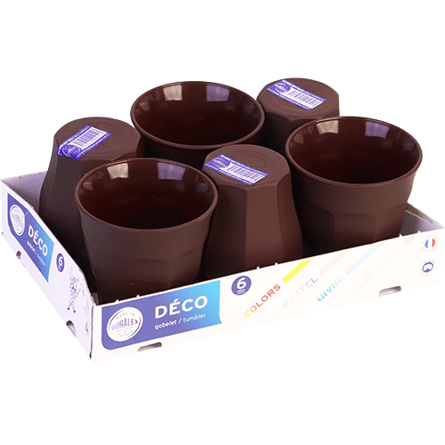 Tea Cups Brown 6pcs