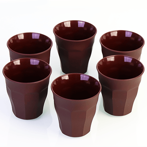 Tea Cups Brown 6pcs
