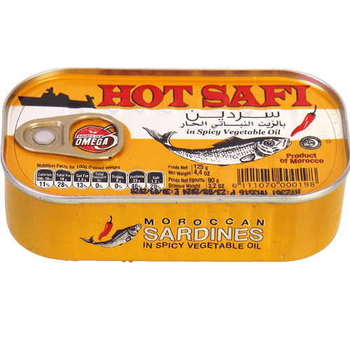 Hot Sardines In Vegetable Oil Safi 125g
