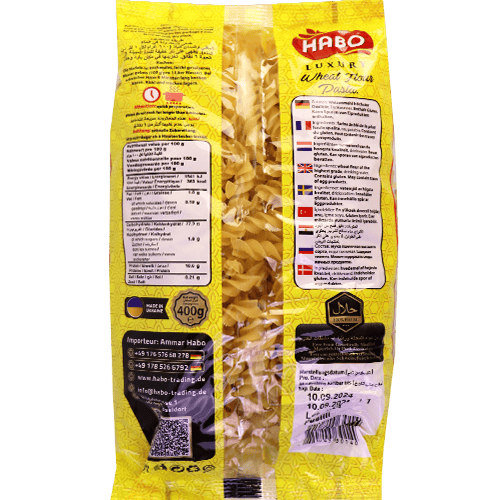 Pasta Fusilli Habo 400g