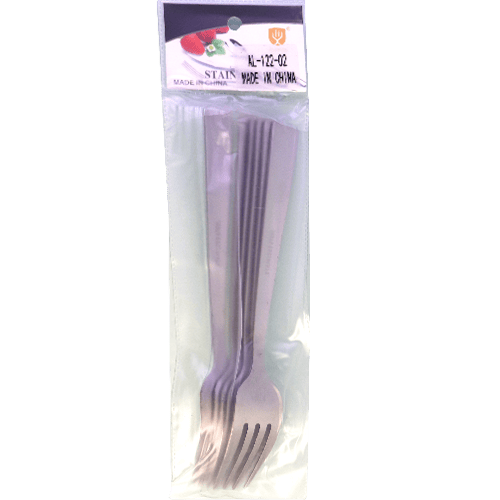 Large Golden Engraving Fork Set 6 Pieces