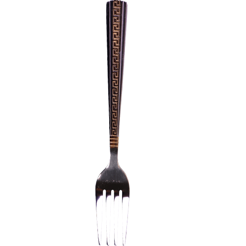Samall Golden Engraving Fork Set 6 Pieces
