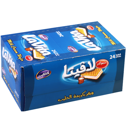 Wafer Biscuits Milk Cream Lavita 24pcs