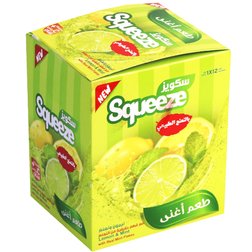 Lemon & Mint Instant Powder Drink Squeeze 12pcs