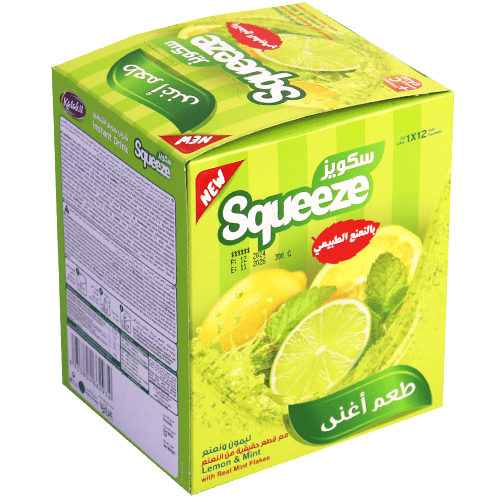 Lemon & Mint Instant Powder Drink Squeeze 12pcs