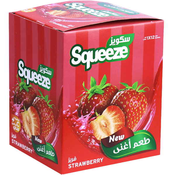Strawberry Instant Drink Squeeze 35g 12 Pieces
